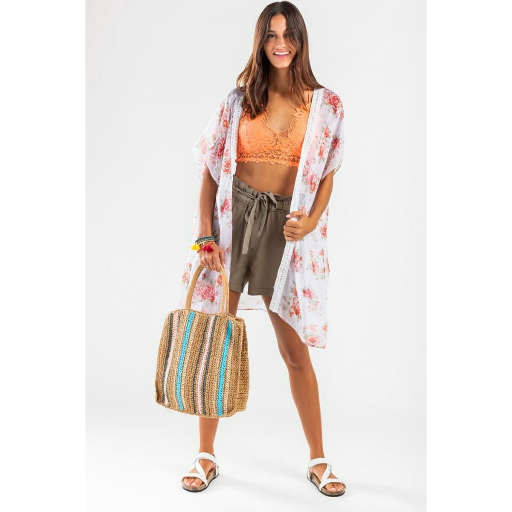 Francesca's | Floral Kimono - Picture 3 of 8